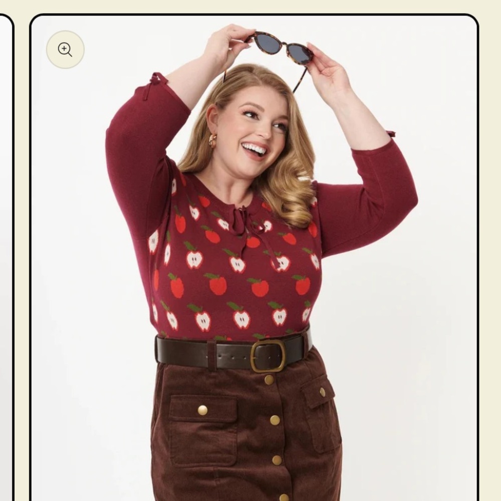 Unique vintage apple sweater size 4X